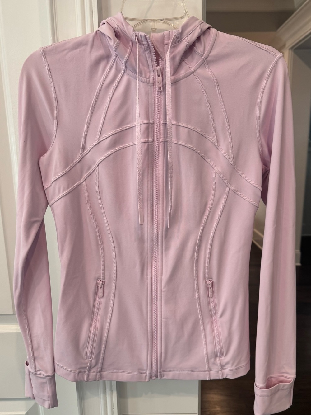 Lululemon Define Nulu Light Pink Zip Hoodie Jacket size 8
